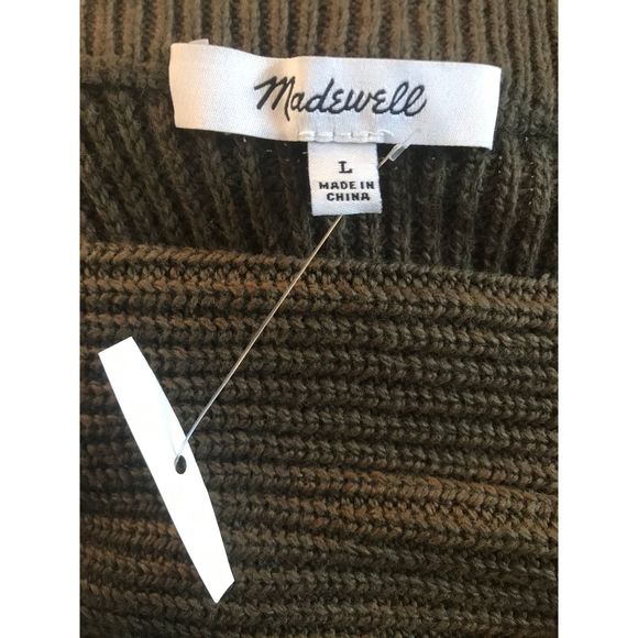 Madewell Sweater Thompson Pocket Boxy Pullover Elm - Picture 11 of 12